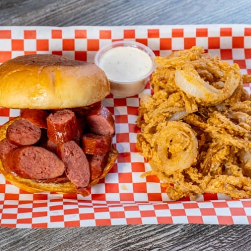 Sliced Sausage Sandwich Combo.