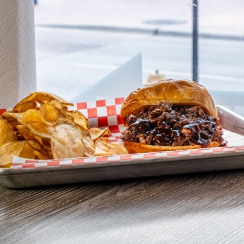 Beef Brisket Sandwich.